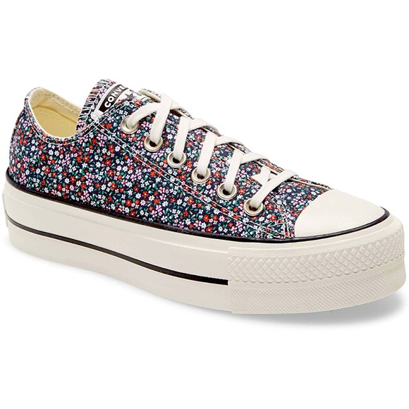 Converse Shoes - Women’s Converse Chuck Taylor Low Rise Multi Flower Daisy Platform LIFT OX